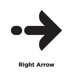 Right Arrow icon vector sign and symbol isolated on white background, Right Arrow logo concept