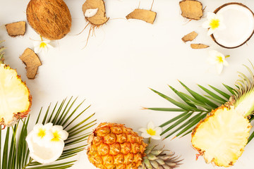 Summer flat lay scenery