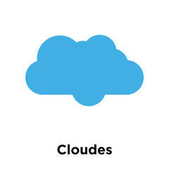 Cloudes icon vector sign and symbol isolated on white background, Cloudes logo concept