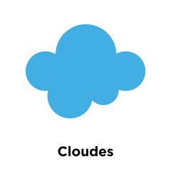 Cloudes icon vector sign and symbol isolated on white background, Cloudes logo concept
