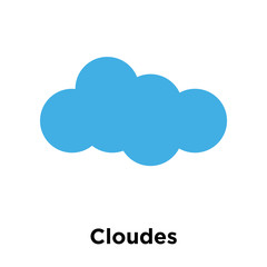 Cloudes icon vector sign and symbol isolated on white background, Cloudes logo concept