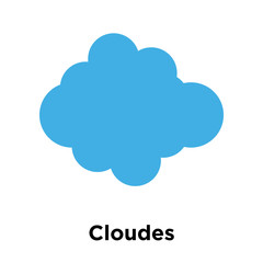 Cloudes icon vector sign and symbol isolated on white background, Cloudes logo concept