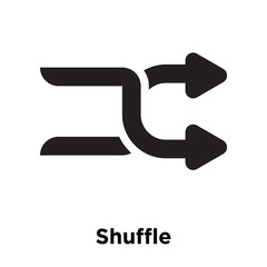 Shuffle icon vector sign and symbol isolated on white background, Shuffle logo concept