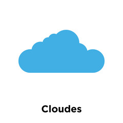 Cloudes icon vector sign and symbol isolated on white background, Cloudes logo concept