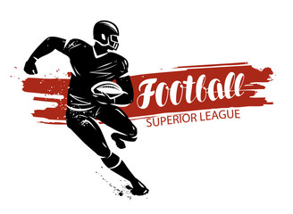 Fototapeta na wymiar American football, banner. Vector illustration