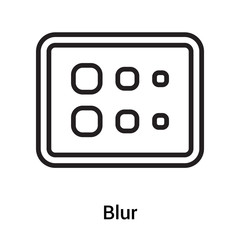 Blur icon vector sign and symbol isolated on white background, Blur logo concept