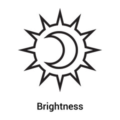 Brightness icon vector sign and symbol isolated on white background, Brightness logo concept