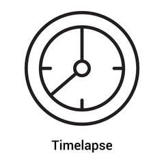 Timelapse icon vector sign and symbol isolated on white background, Timelapse logo concept