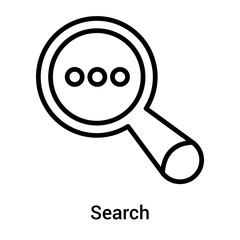 Search icon vector sign and symbol isolated on white background, Search logo concept