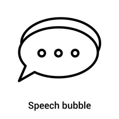 Speech bubble icon vector sign and symbol isolated on white background, Speech bubble logo concept