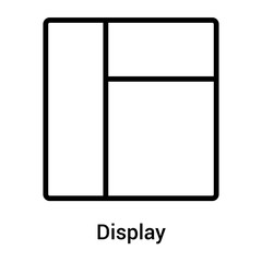 Display icon vector sign and symbol isolated on white background, Display logo concept