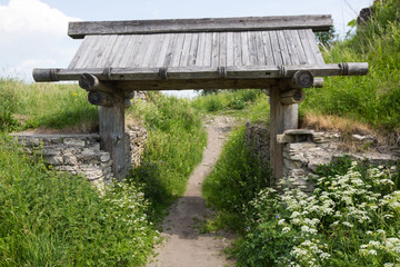 Old entrance to the fort Izborsk