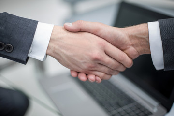 Obraz premium close up. handshake business people.