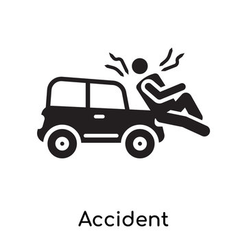 Accident icon vector sign and symbol isolated on white background, Accident logo concept icon