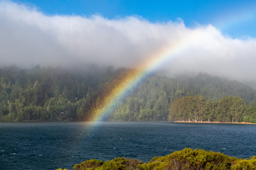 A Fogbow Over Crystal Springs Reservoir, San Mateo, California