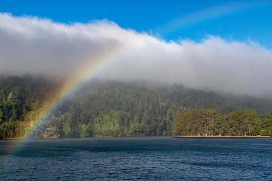A Fog Bow Over Crystal Springs Reservoir
