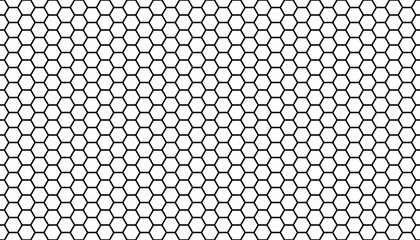 Black honeycomb on a white background. Seamless texture. Isometric geometry. 3D illustration