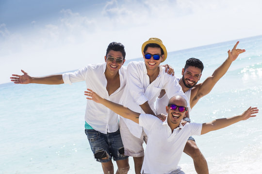 Group of gay young men
