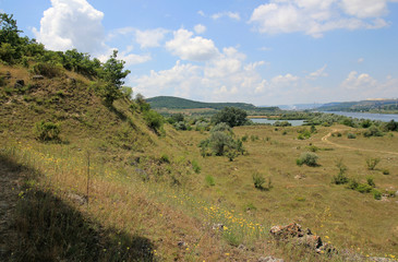 Fototapeta na wymiar Вид на Страшимировские болота в окрестностях Варны (Болгария) 