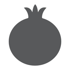 Pomegranate glyph icon, fruit and vitamin, diet sign, vector graphics, a solid pattern on a white background, eps 10.