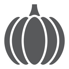 Pumpkin glyph icon, vegetable and vitamin, vegetarian sign, vector graphics, a solid pattern on a white background, eps 10.