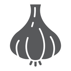 Garlic glyph icon, vegetable and diet, vegetarian sign, vector graphics, a solid pattern on a white background, eps 10.