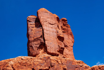 Sandstone Monolith in Arches National Park