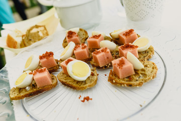 Small snacks at an event