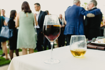Guest drinks for a cocktail at a business event