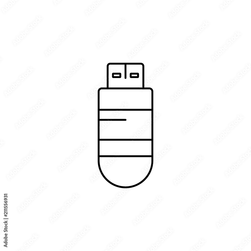 Aufkleber flash card line. Element of computer parts for mobile concept and web apps illustration. Thin line icon for website design and development, app development. Premium icon
