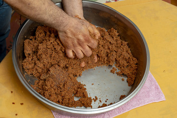 Traditional Turkish food ( Cig Kofte )