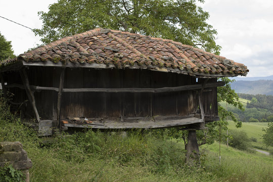 Stilt granary (in the northwest of Spain are known as horreo)