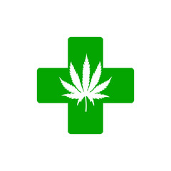 Marijuana. Medical. Vector.