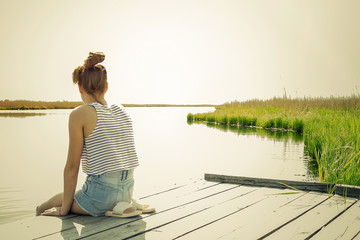 Summer vacation near the water.