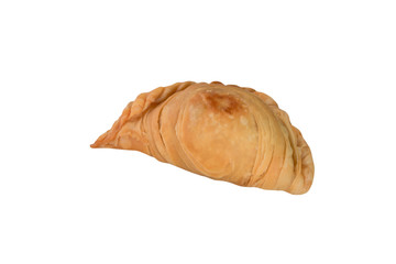 crispy chicken curry puff isolated on white background ( with clipping path )