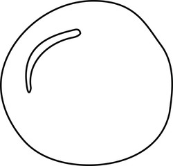 Line drawing of peach