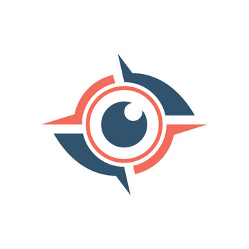 Compass Eye of Navigation Abstract Logo Symbol