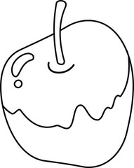 Line drawing of apple