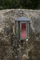 Cemetery candle light