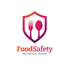 Food Safety Logo concept in vector format