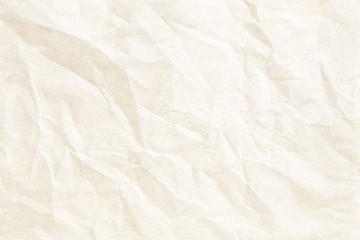 Old crumpled pale brown paper texture