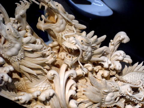 dragon de marfil en el museo de soumaya