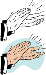 A pair of hands clapping in applause.