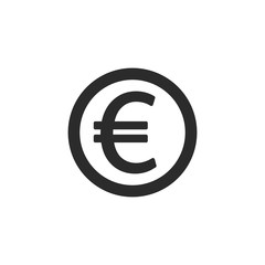 Obraz premium Euro coin icon. Vector