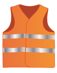 Safety vest isolate on white background vector eps 10