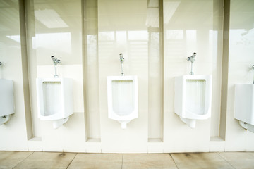 urinal on the wall