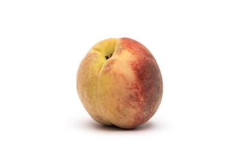 Peach on a white background