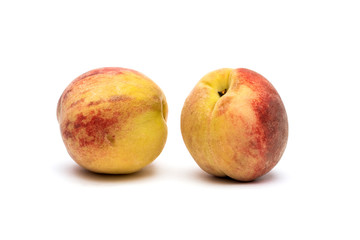Peach on a white background