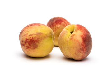 Peach on a white background