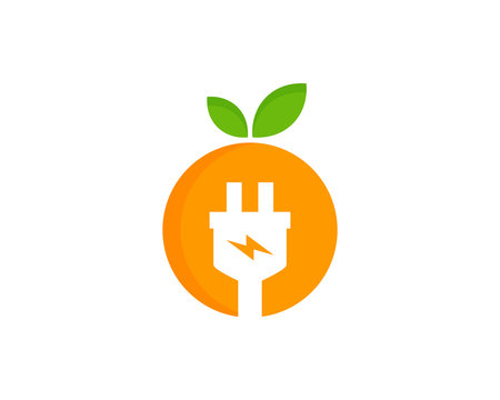Fruit Electric Logo Icon Design Element